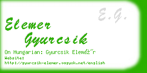 elemer gyurcsik business card